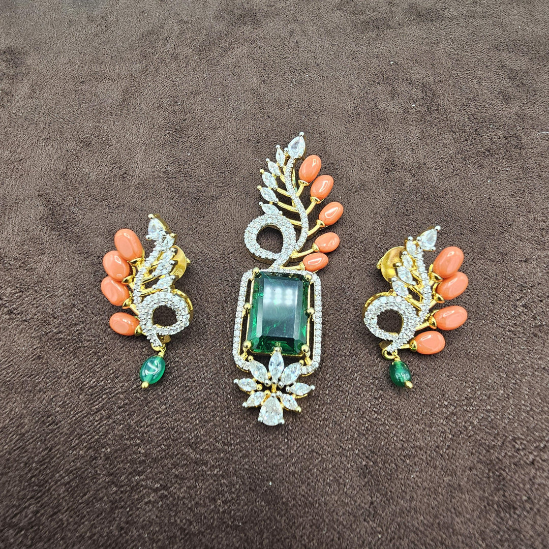 Coral Pendant set