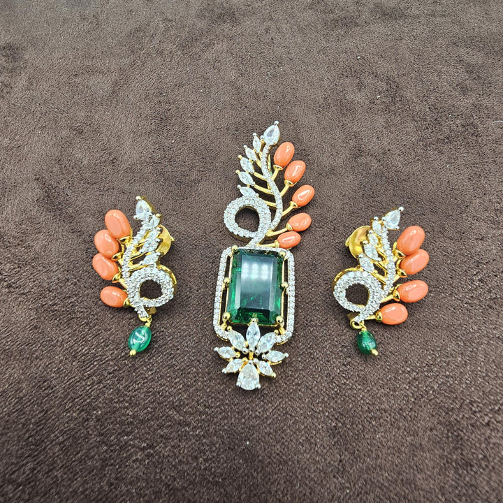 Coral Pendant set