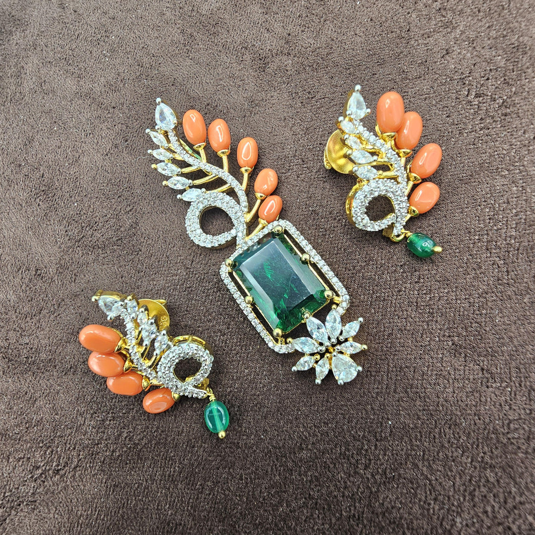 Coral Pendant set