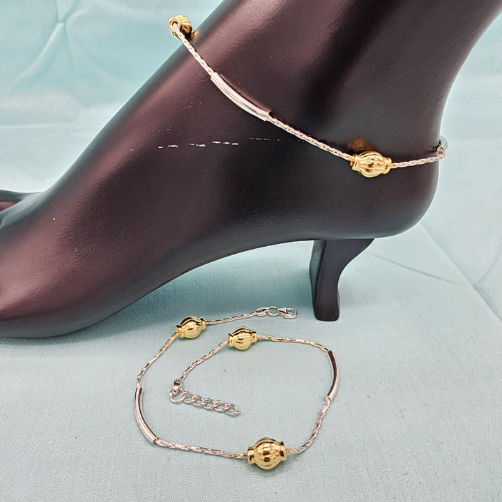 Silver trendy anklets