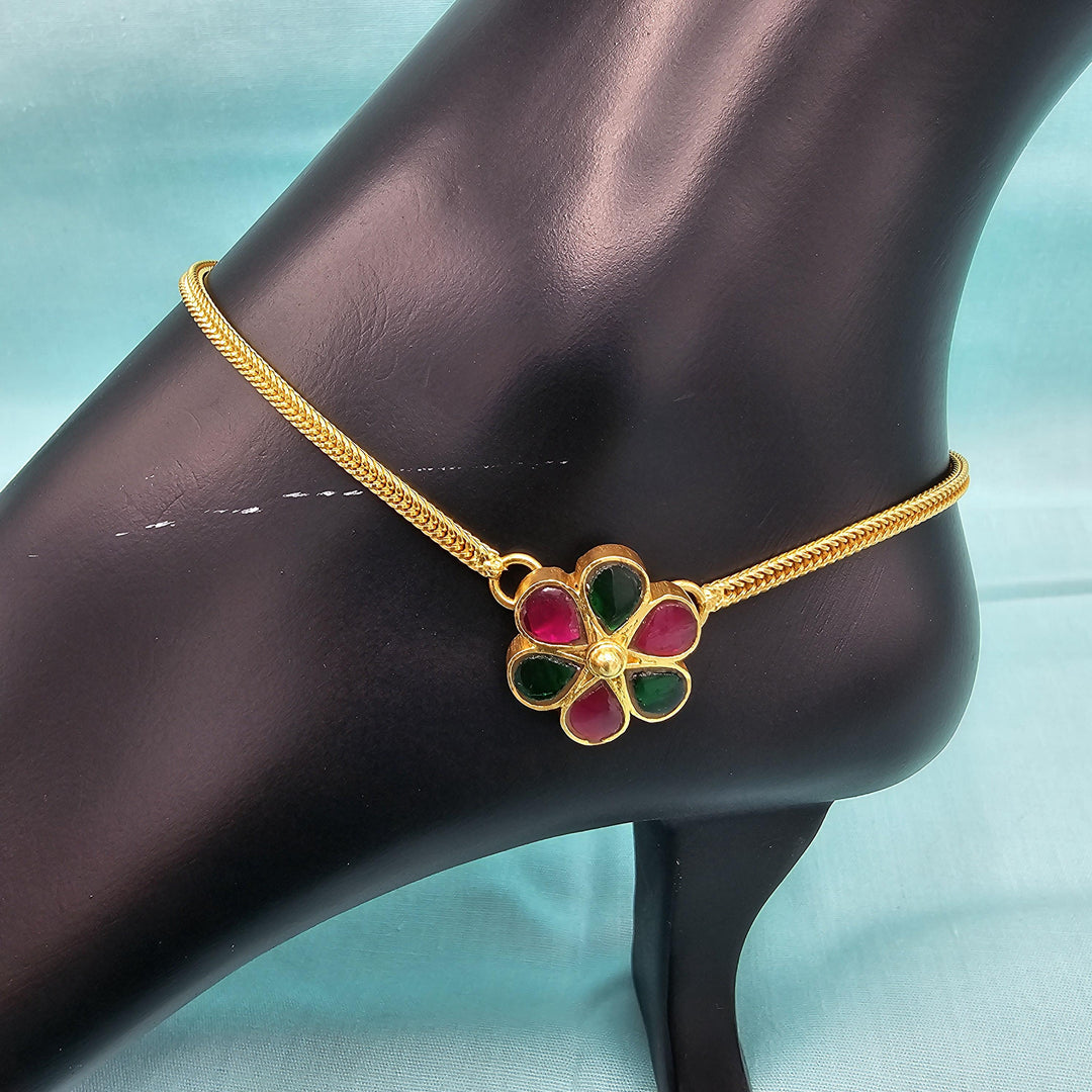 Contemporary Kundan anklets