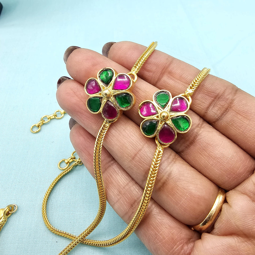 Contemporary Kundan anklets