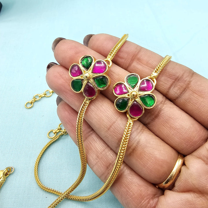 Contemporary Kundan anklets