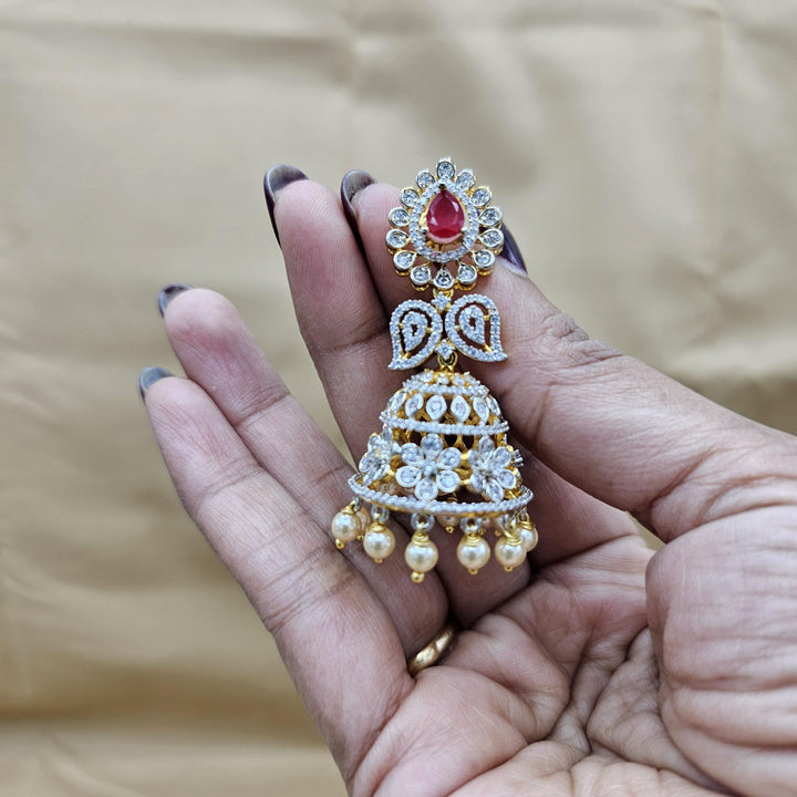Diamond Rep Ruby Jhumka