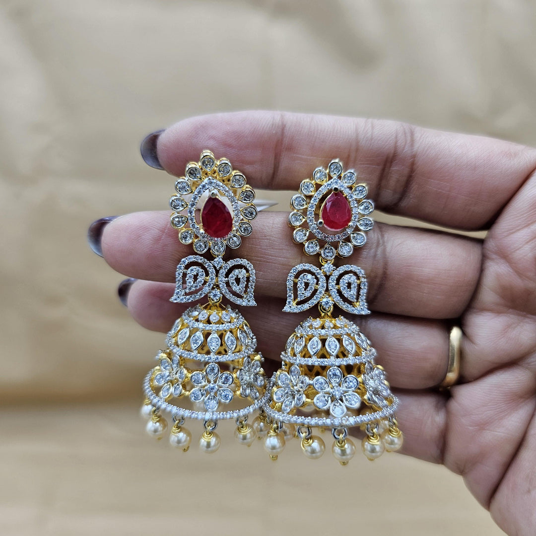 Diamond Rep Ruby Jhumka