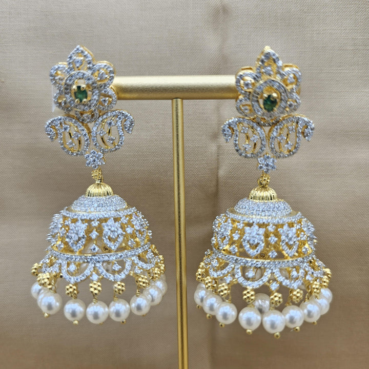 Silver Diamond Rep Jhumka