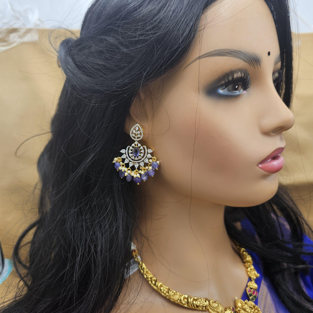 Tanzanite Silver earring