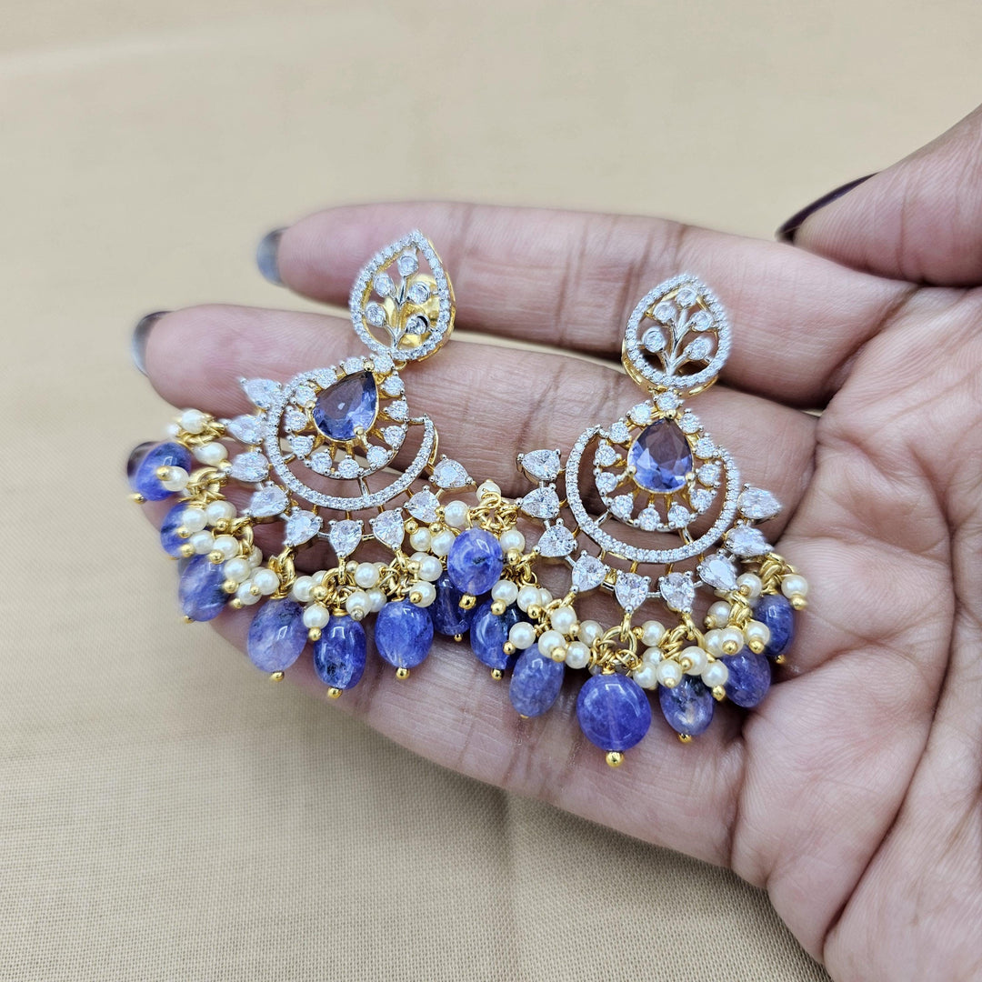 Tanzanite Silver earring