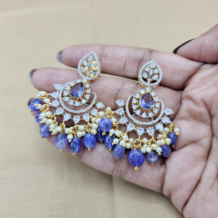 Tanzanite Silver earring