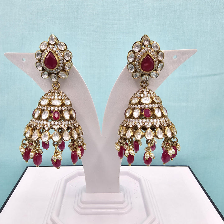 Victorian Pink antique jhumka