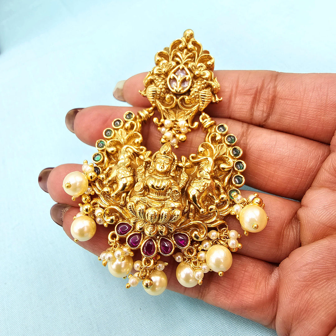 Silver Lakshmi Deep Nakshi Bali