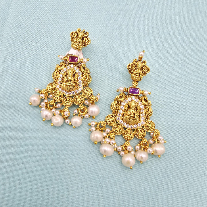 Silver lakshmi CZ Nakshi Bali