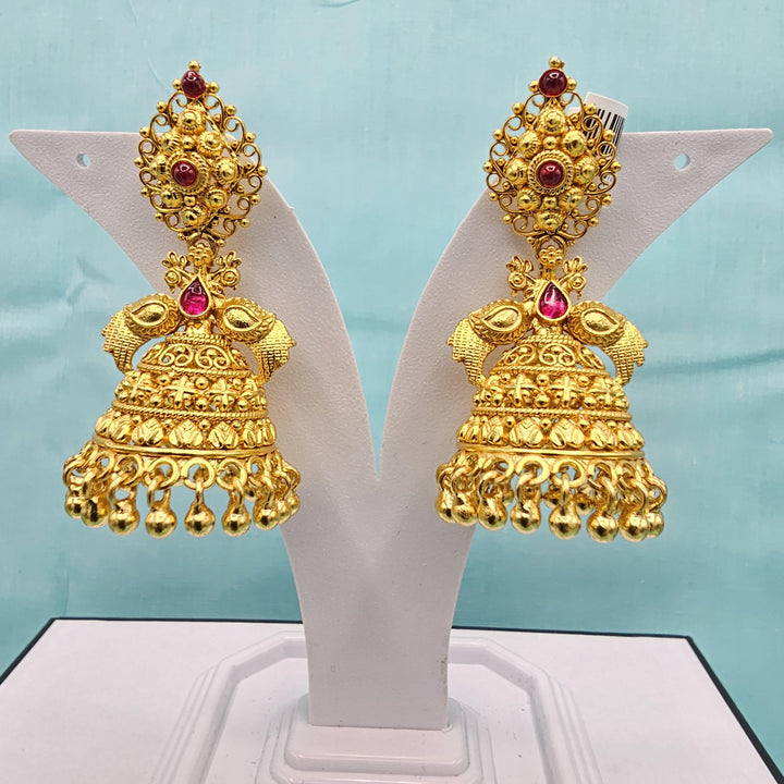 Silver CZ Nakshi Jhumka