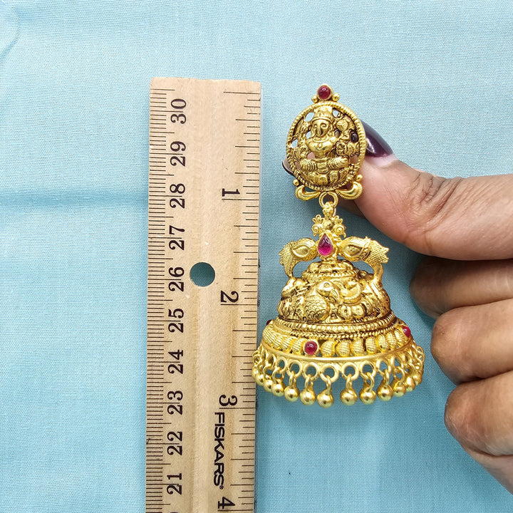Big Silver CZ Nakshi Jhumka
