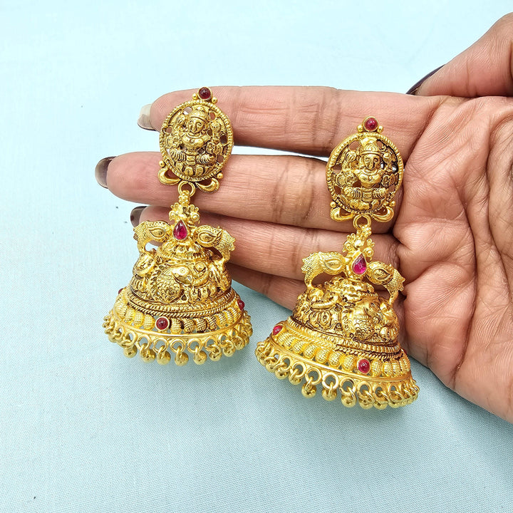 Big Silver CZ Nakshi Jhumka