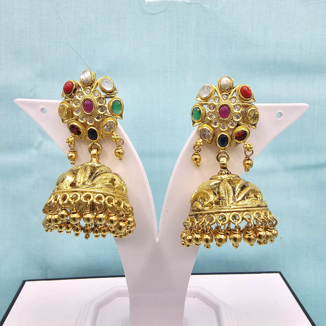 92.5 Navratna Nakshi jhumka