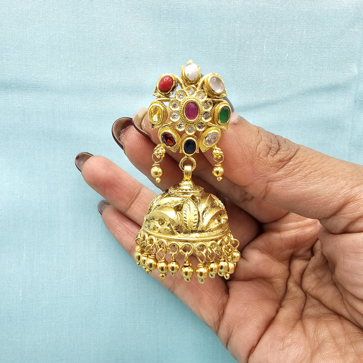 92.5 Navratna Nakshi jhumka