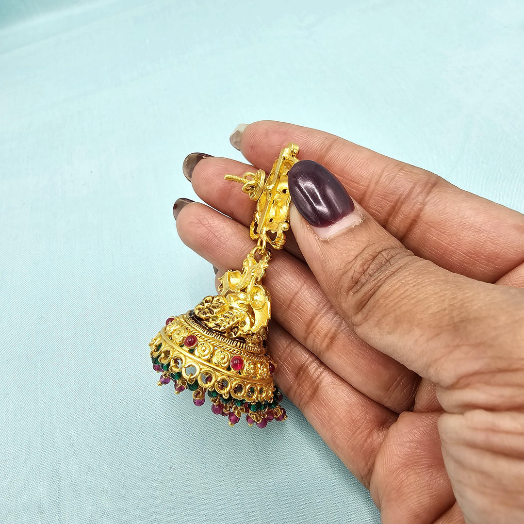 Silver Nakshi Jhumka