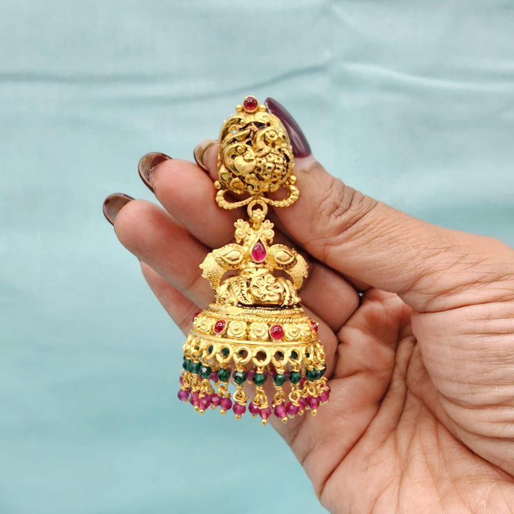 Silver Nakshi Jhumka