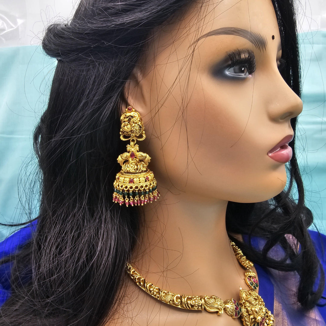 Silver Nakshi Jhumka