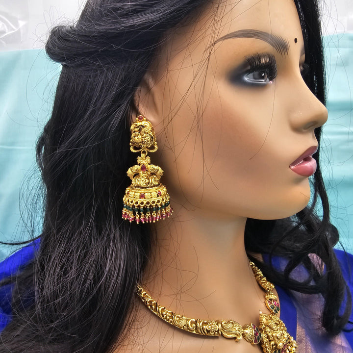 Silver Nakshi Jhumka