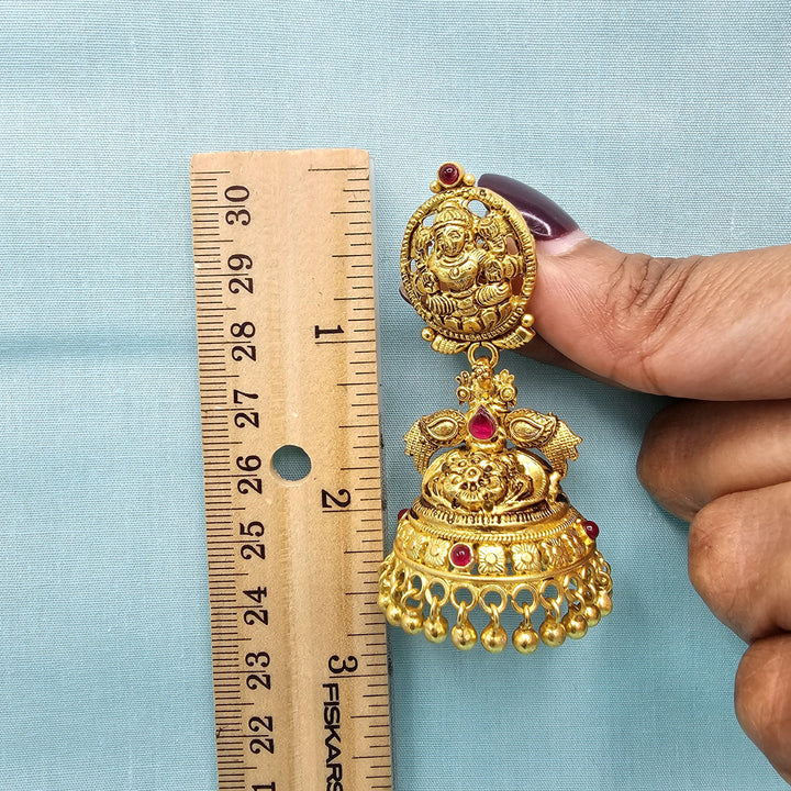 Silver Lakshmi Jhumka