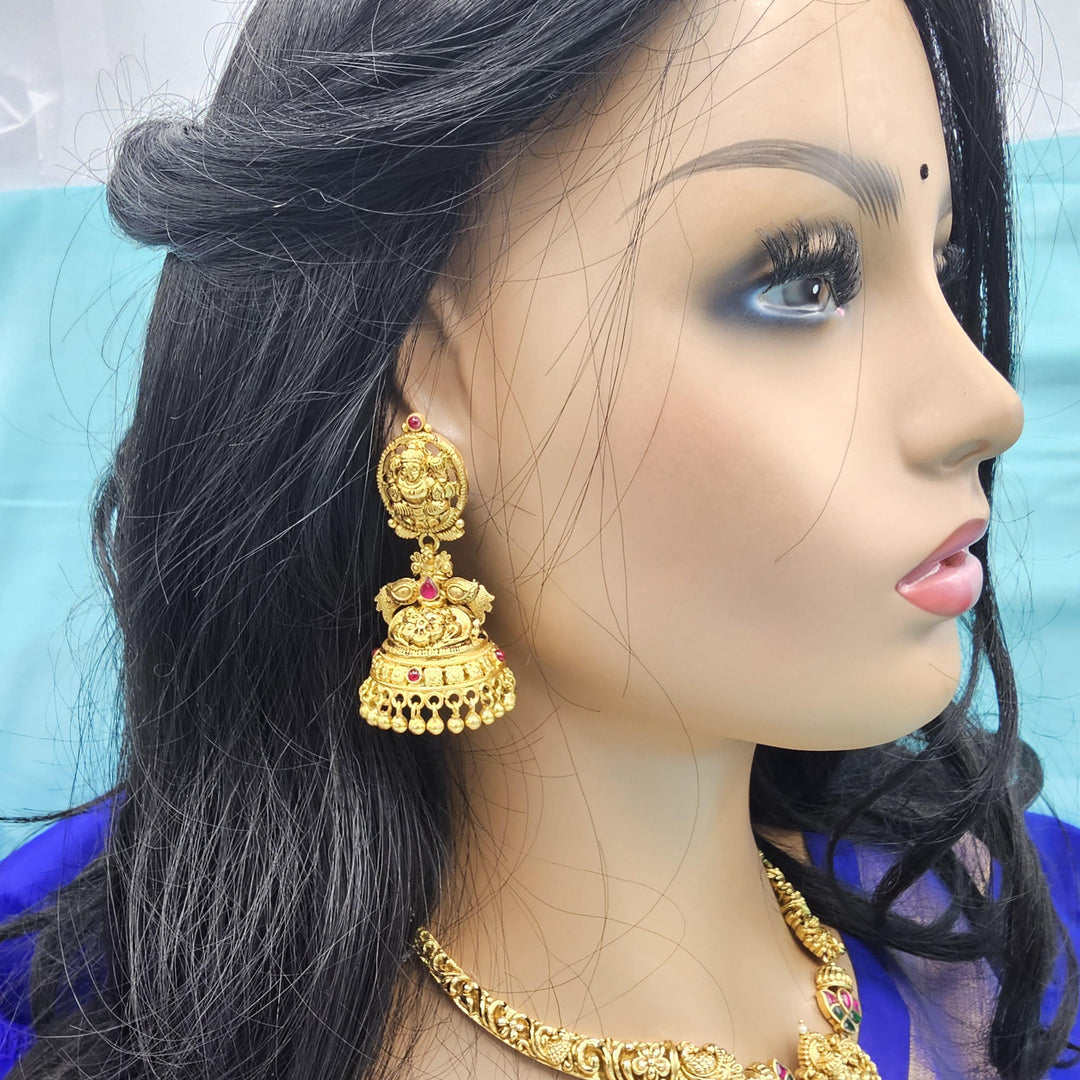 Silver Lakshmi Jhumka