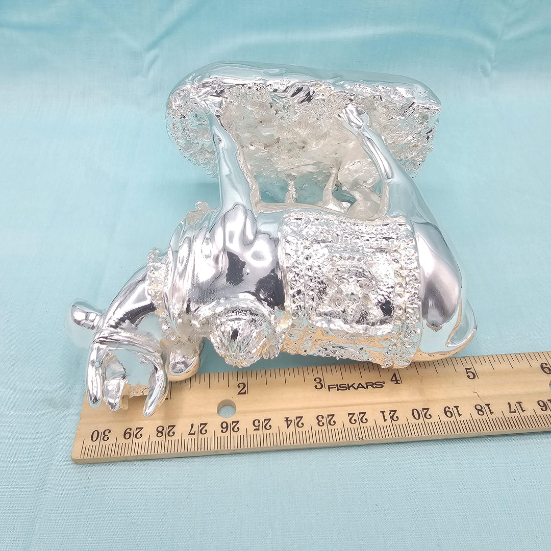 Silver cow and calf idol