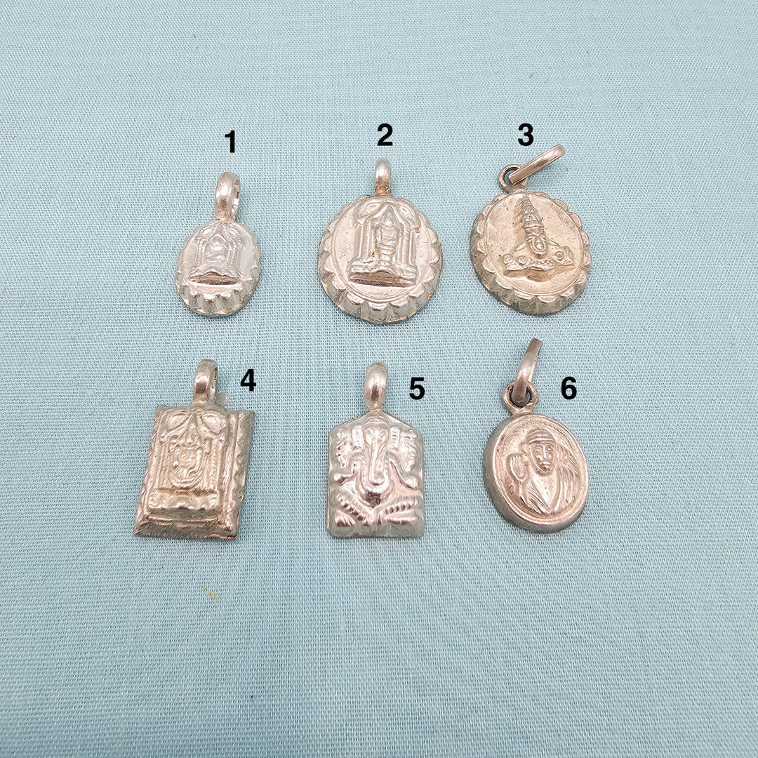 Silver Kids God pendant