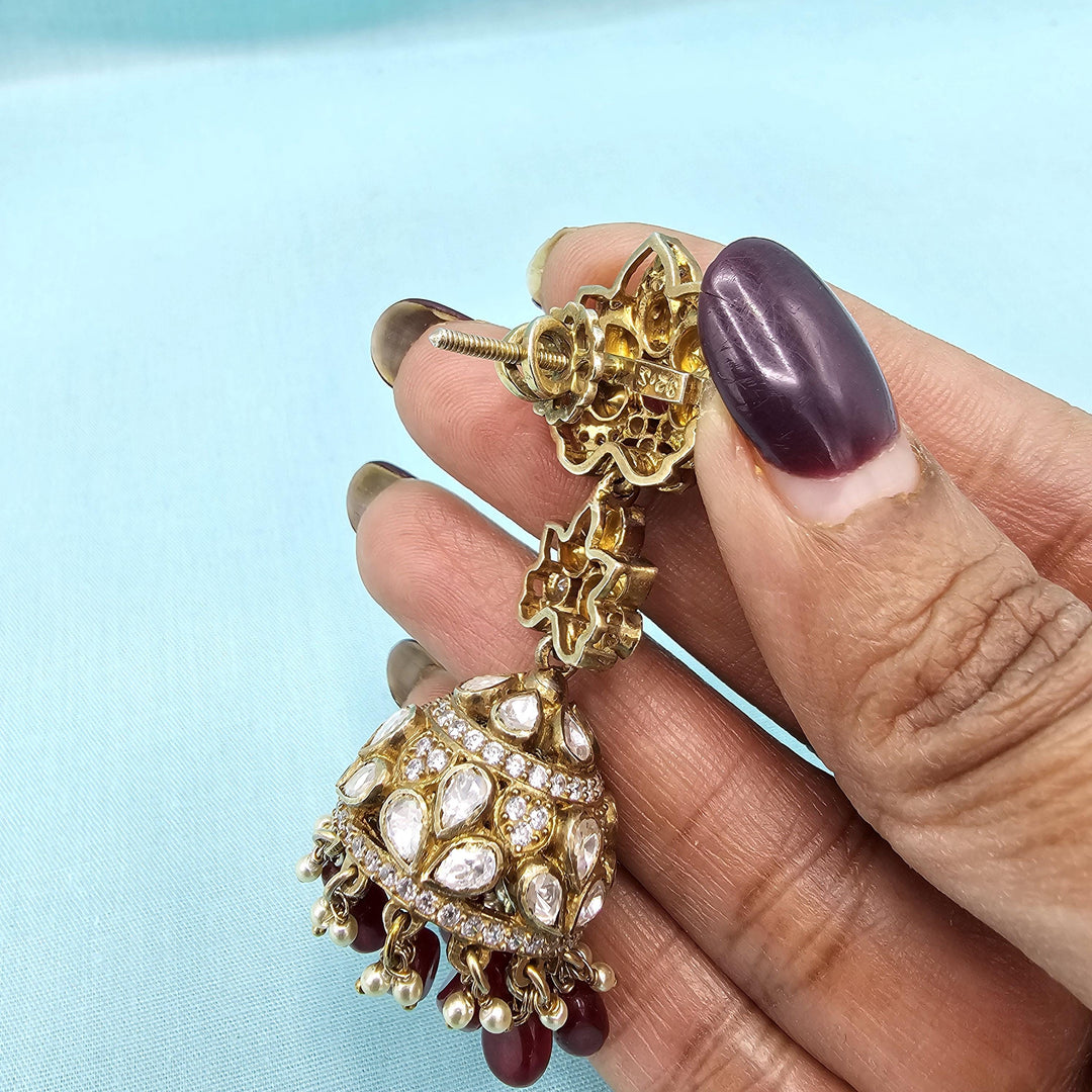Pink Victorian Jhumka