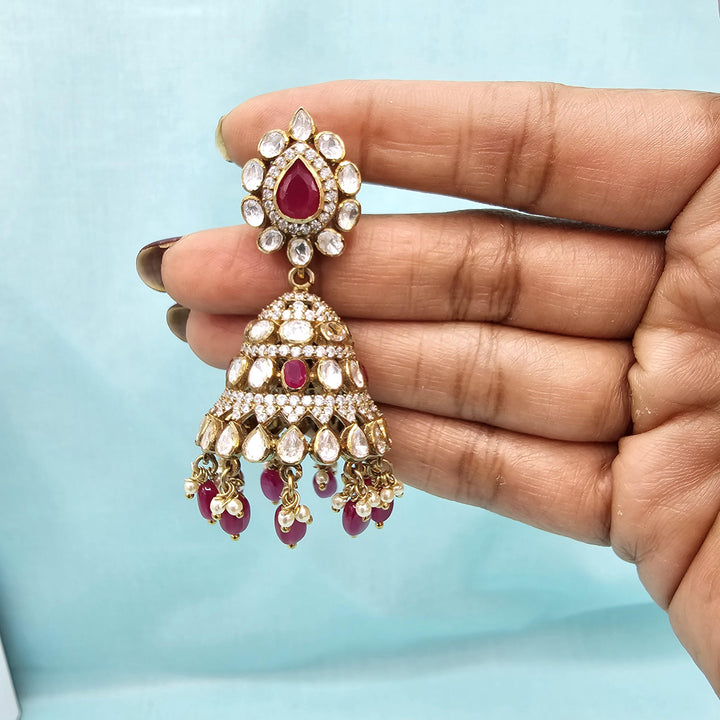 Victorian Pink antique jhumka