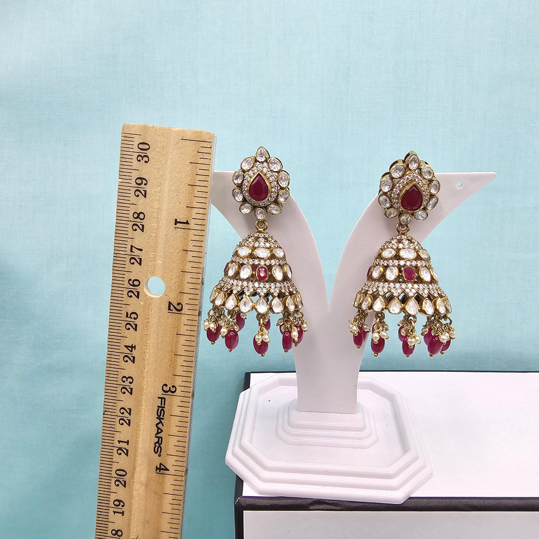 Victorian Pink antique jhumka