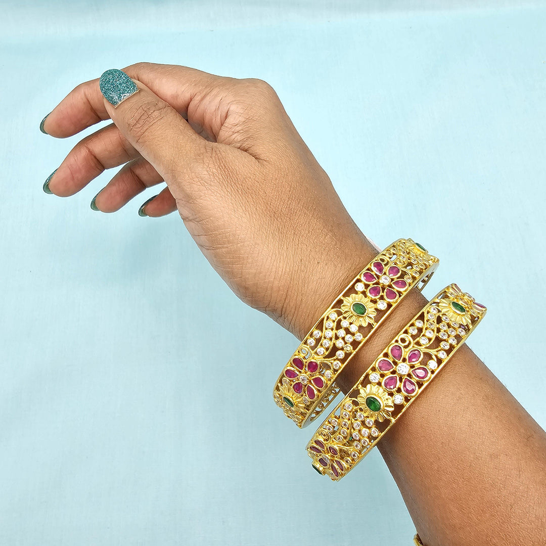 2.6 Silver Nakshi bangles