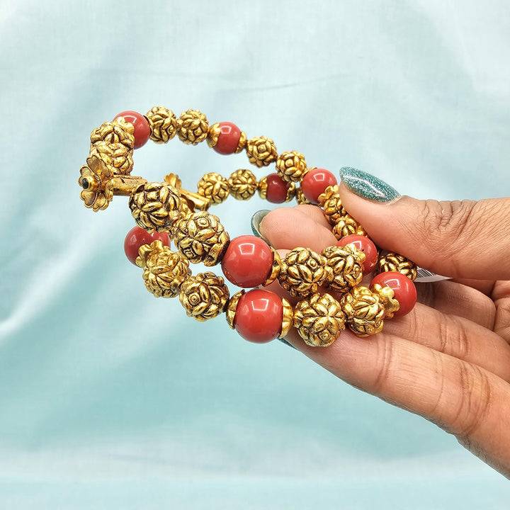 2.4 SILVER Antique coral bangle
