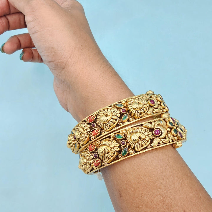 2.6 Silver Nakshi bangles