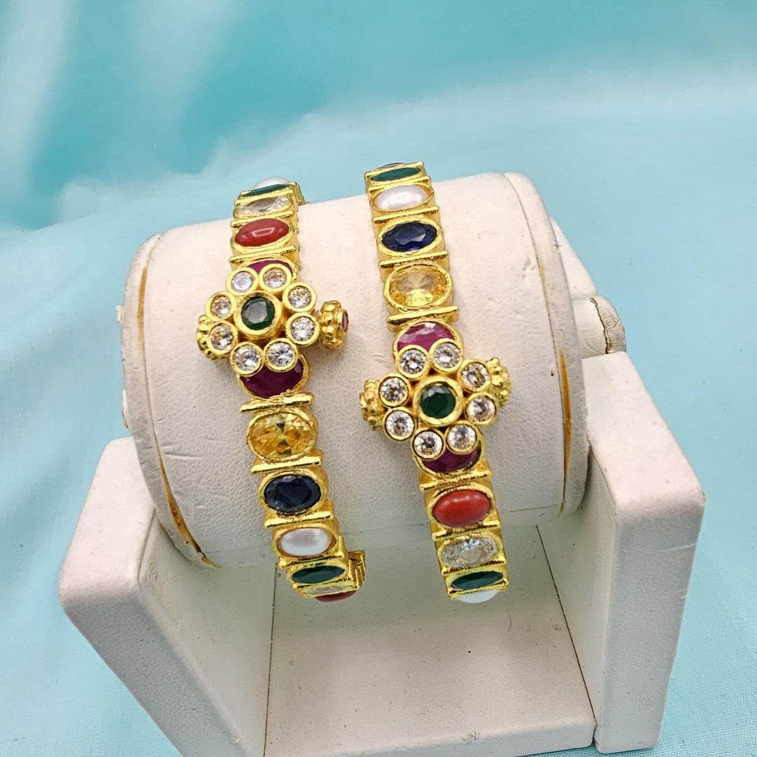 Silver Navaratna Bangles