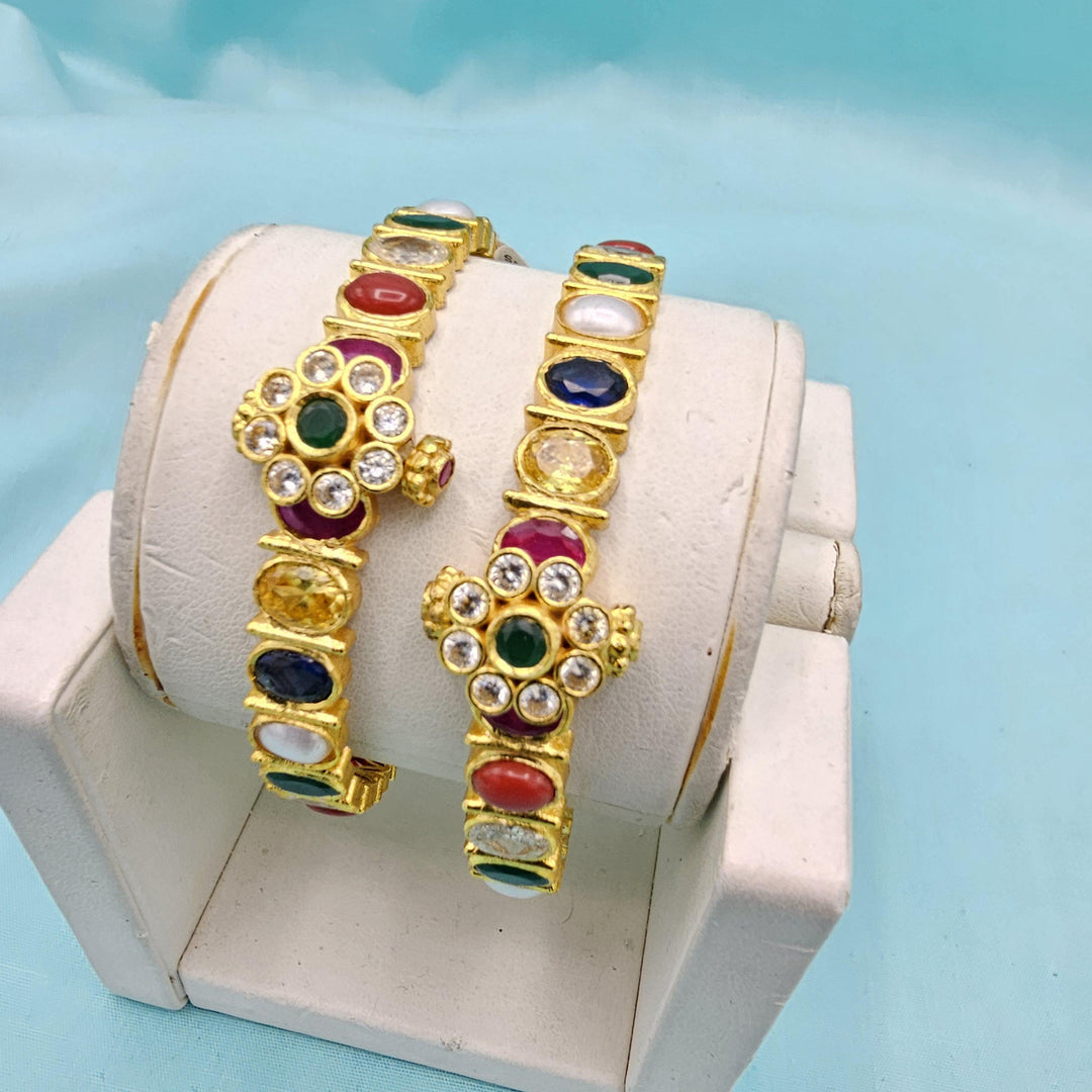 Silver Navaratna Bangles