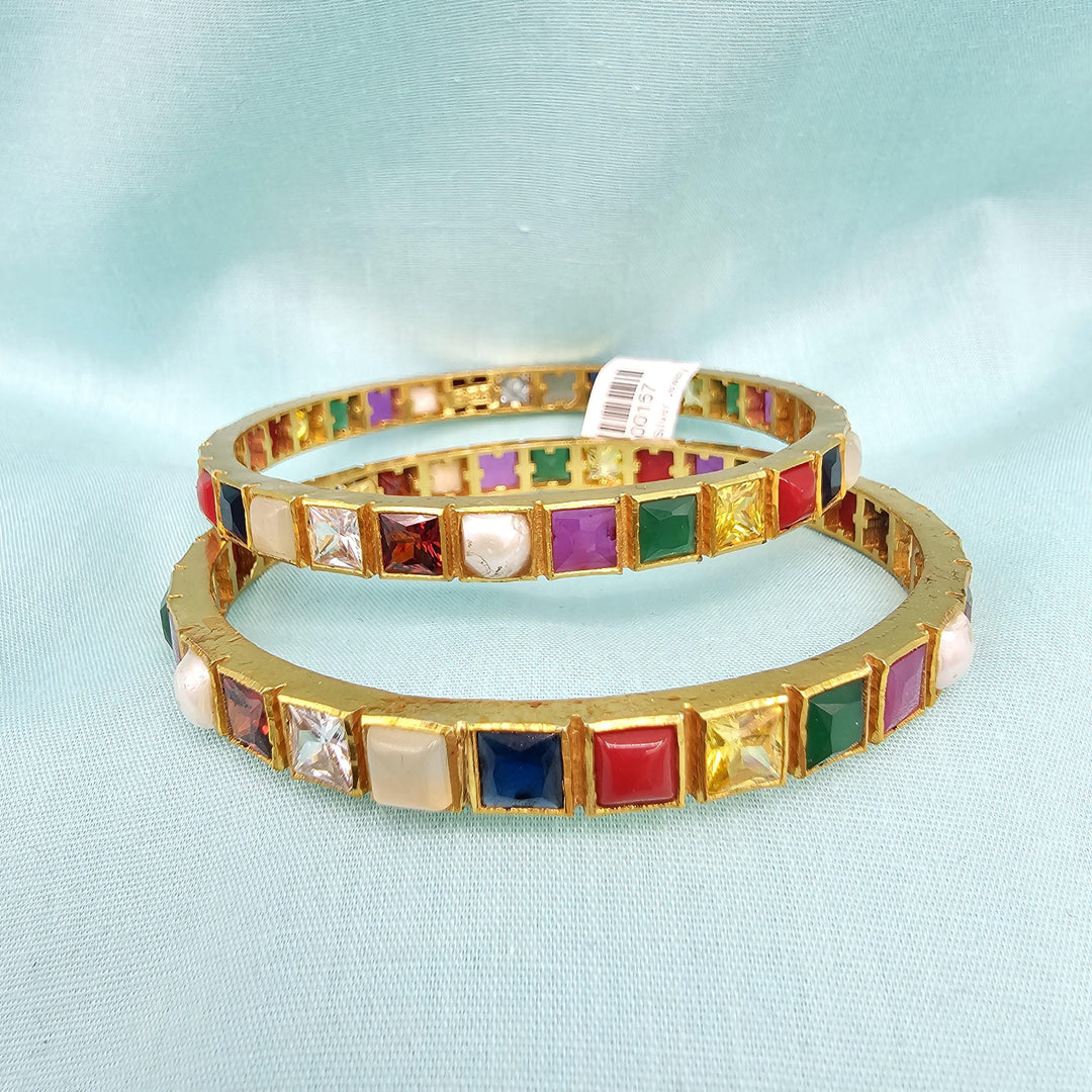 Silver Navaratna bangles