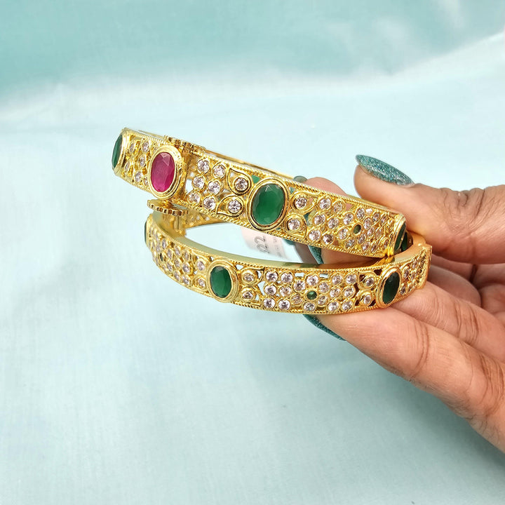 Silver CZ openable bangles