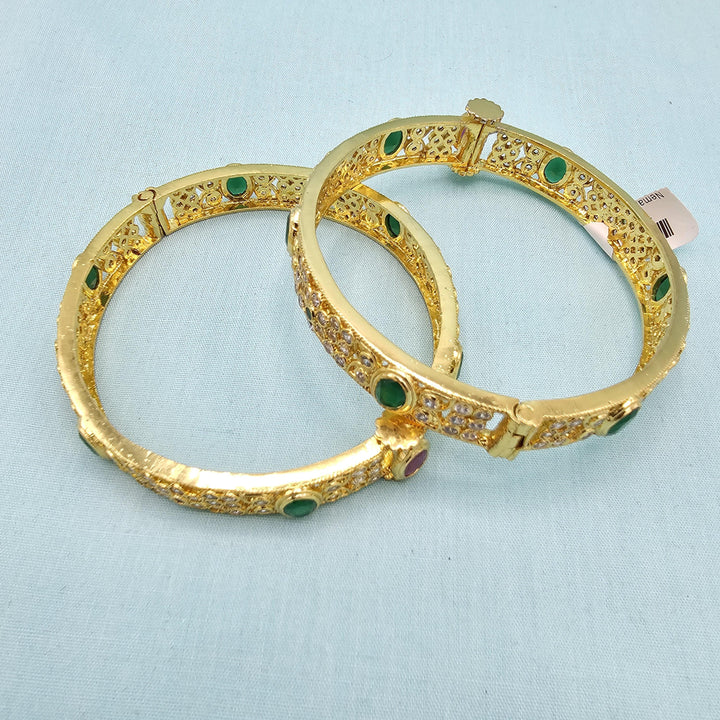 Silver CZ openable bangles