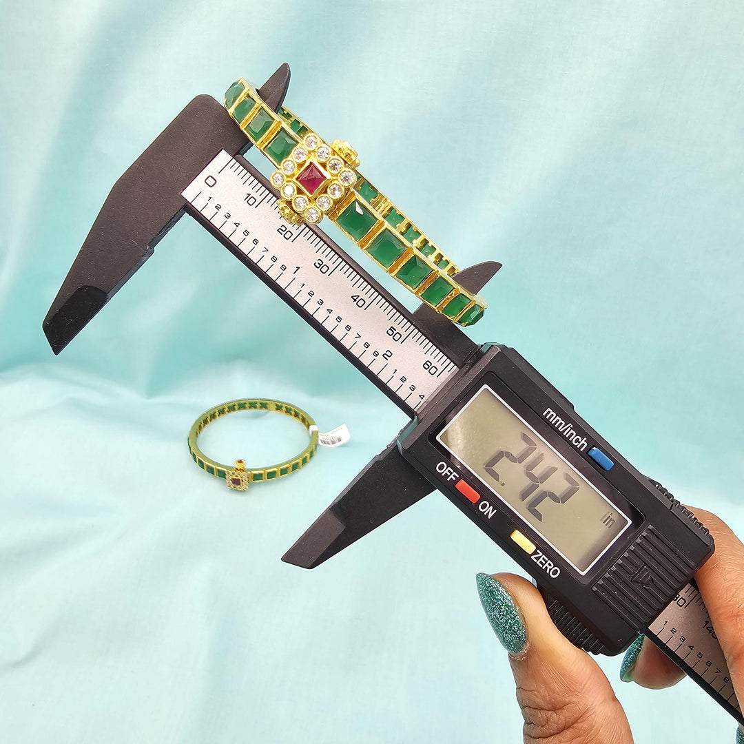 92.5 Silver Emerald Bangles
