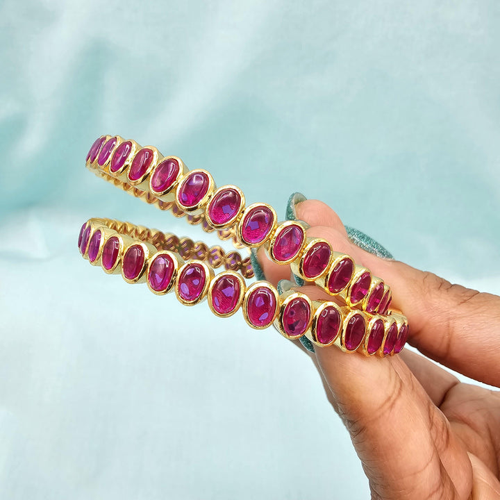 2.8 Silver Ruby bangles
