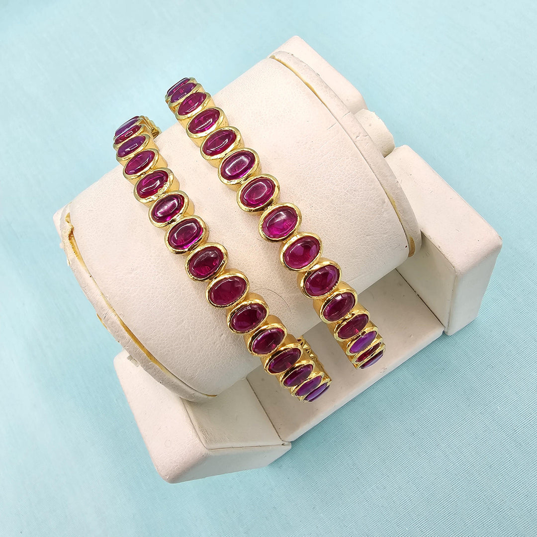 2.8 Silver Ruby bangles