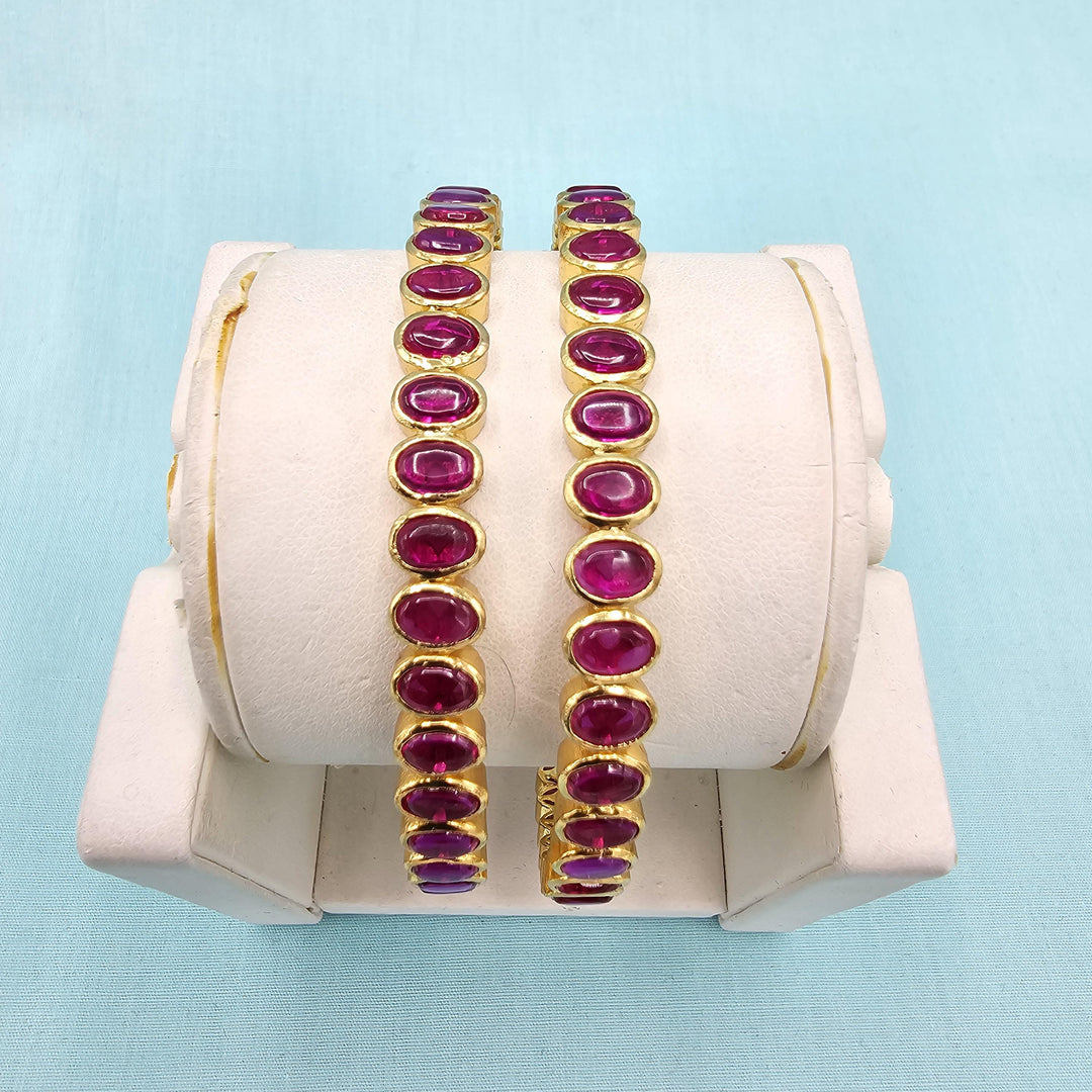 2.8 Silver Ruby bangles