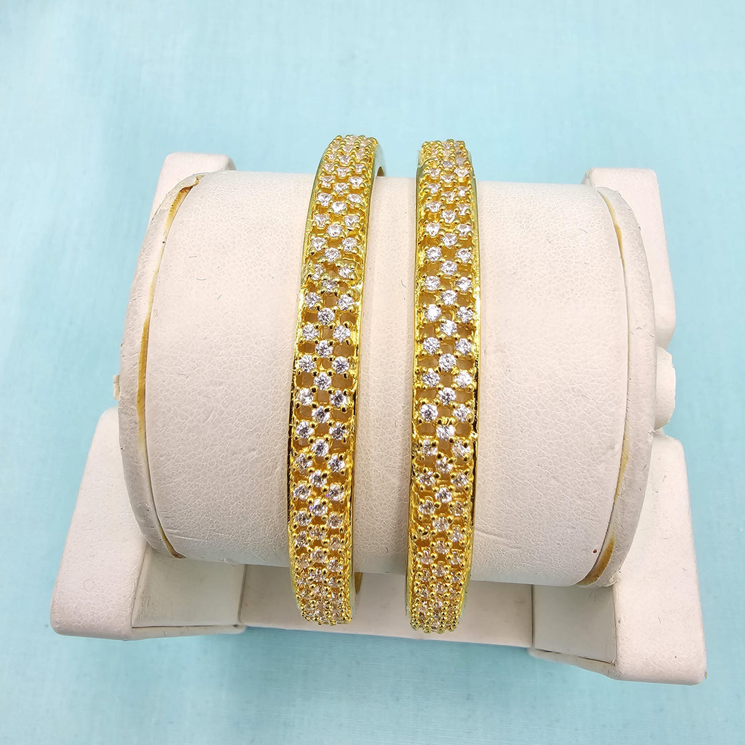 2.4 CZ white stone bangles