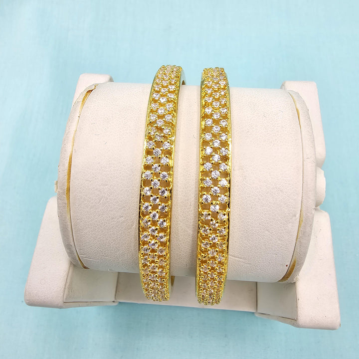 2.4 CZ white stone bangles