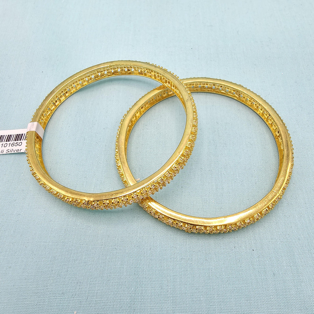 2.4 CZ white stone bangles