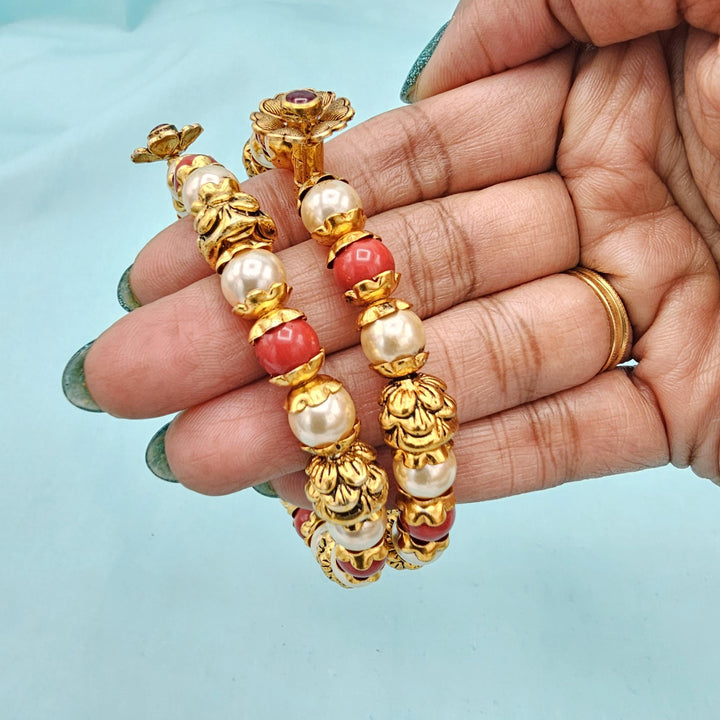 2.8 Silver Coral pearl Nakshi