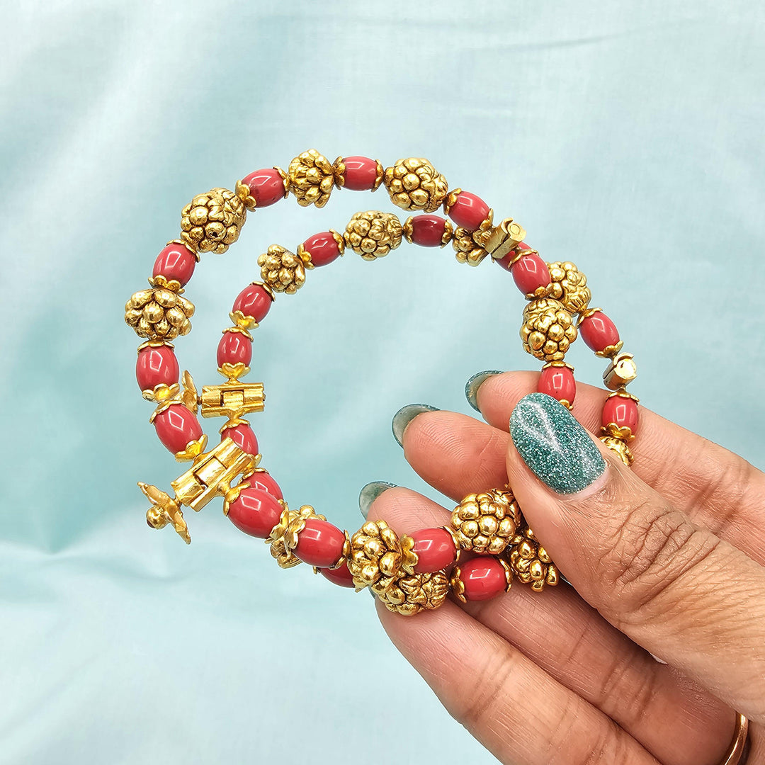 2.8 Coral Nakshi bangles