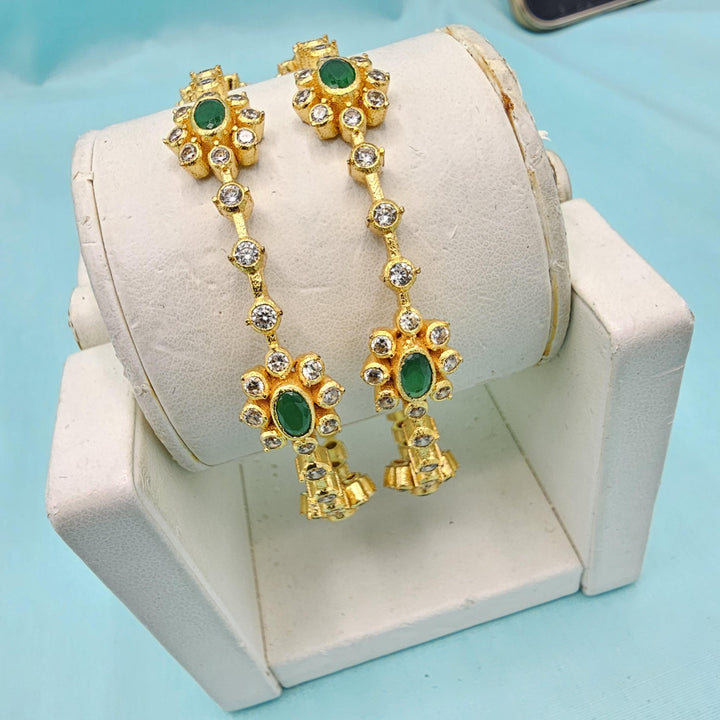 2.6 Silver emerald bangles